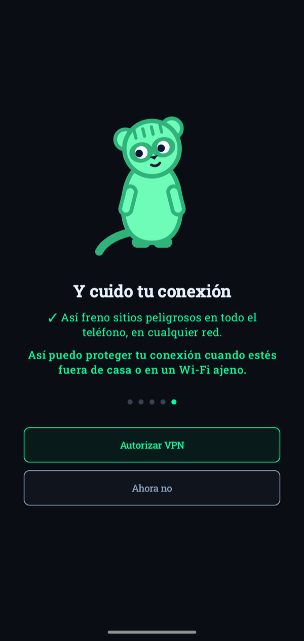 Mikat en Android pide autorizar la conexión protegida